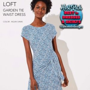 LOFT Dress Garden Tie Waist Dress